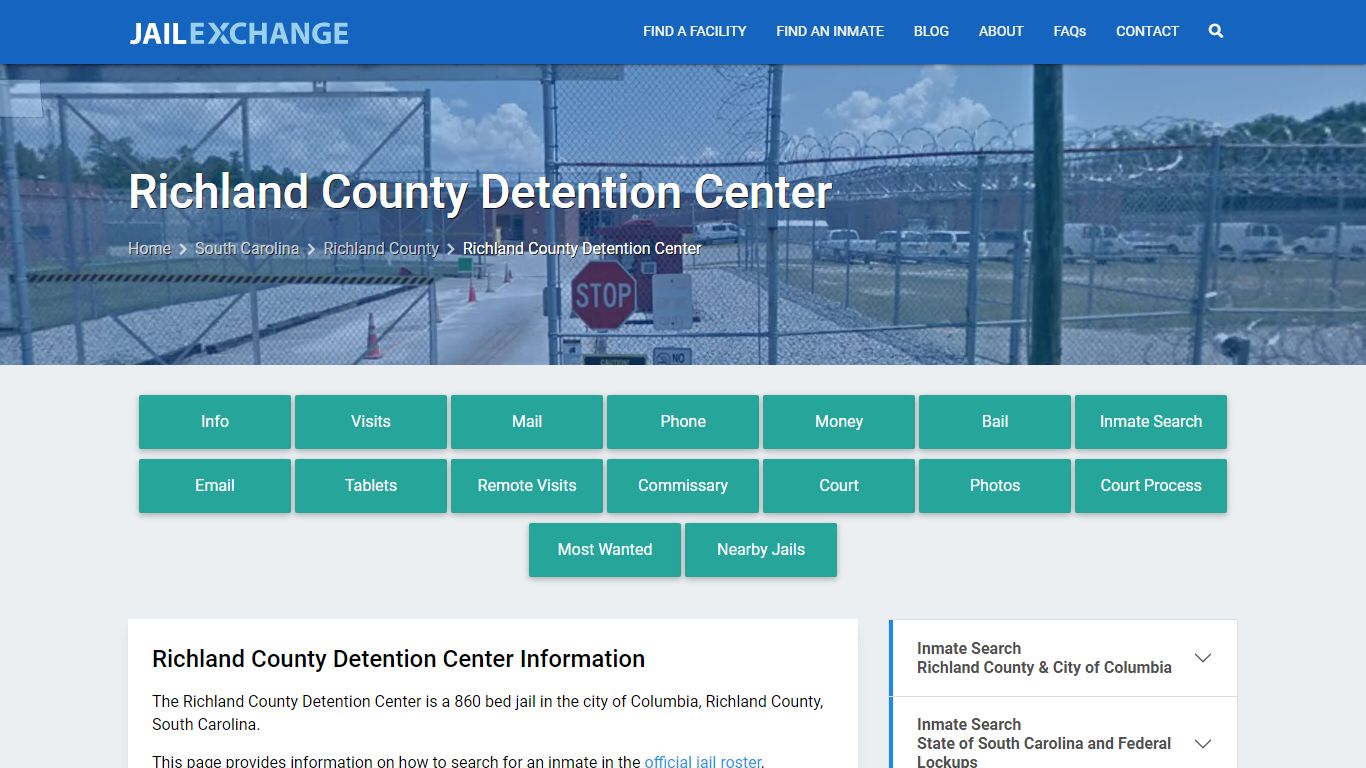 Richland County Detention Center, SC Inmate Search, Information
